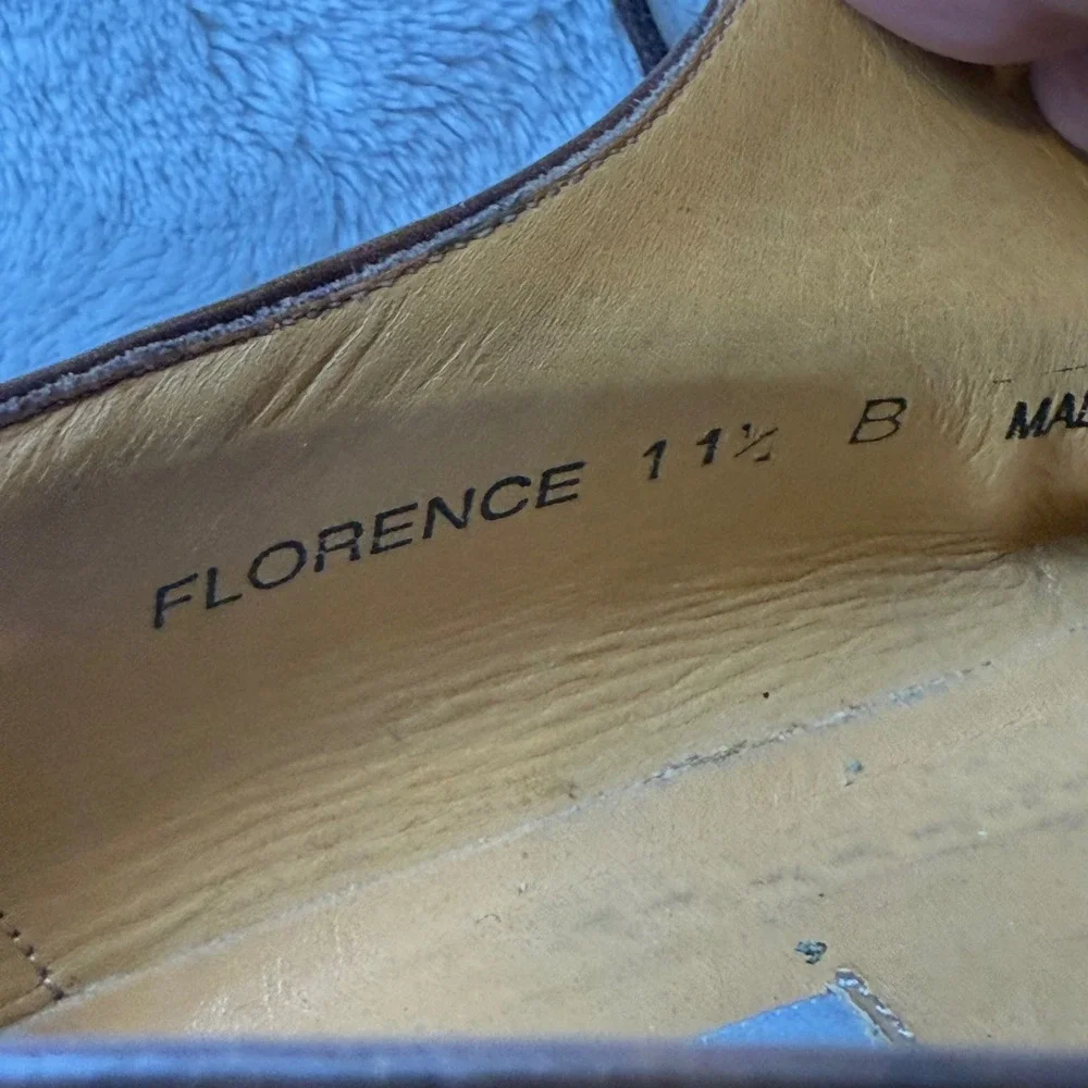 Mezlan Florence Wingtip Oxford Shoes‎ Men's 11.5 B Brown Leather Made in Spain